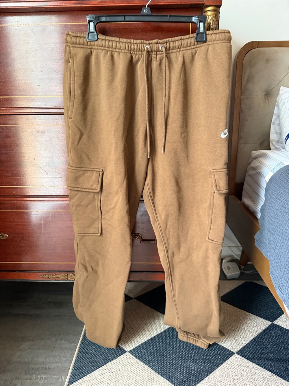 Nike Brown Cargo Sweatpants with Drawstring